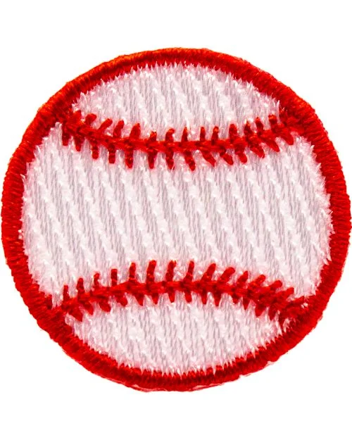 Red Stitch Baseball Award Patch