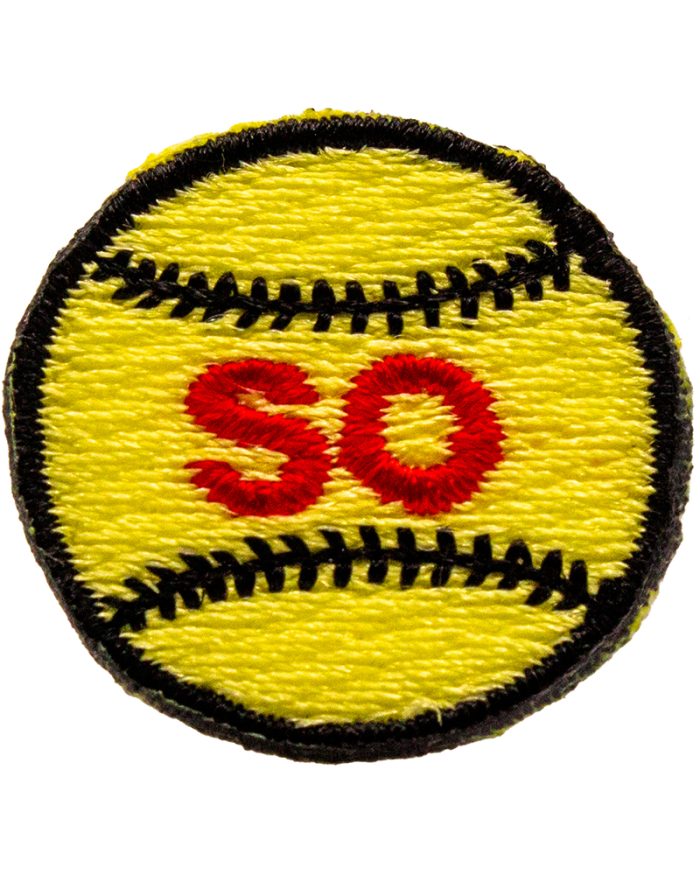 Strike Out Baseball Award Patch