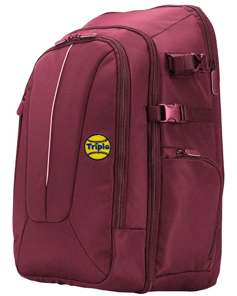 Triple Baseball Award Patch on Backpack