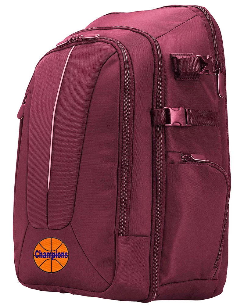 Champions Basketball Award Patch (3.0″) on Backpack
