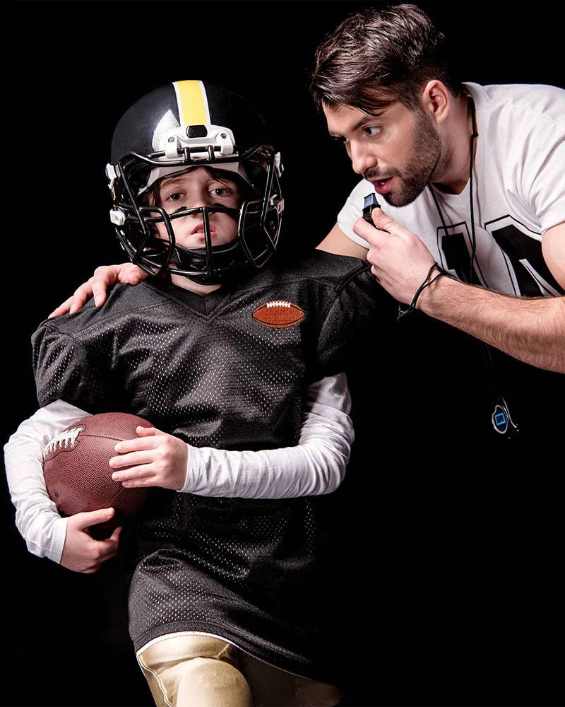 Football Award Patch on Football Player