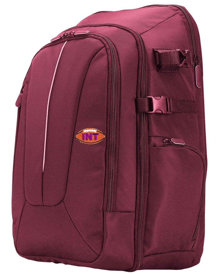 Interception Football Award Patch on Backpack