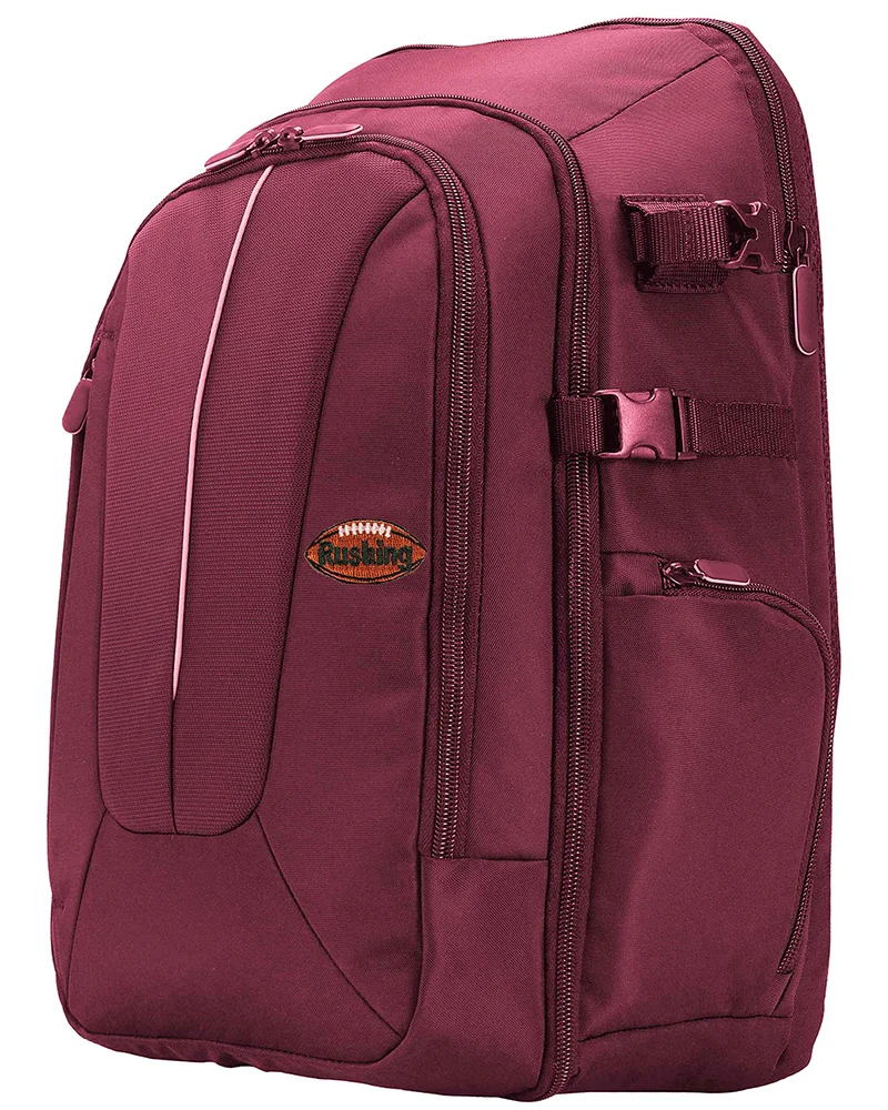 Rushing Football Award Patch on Backpack