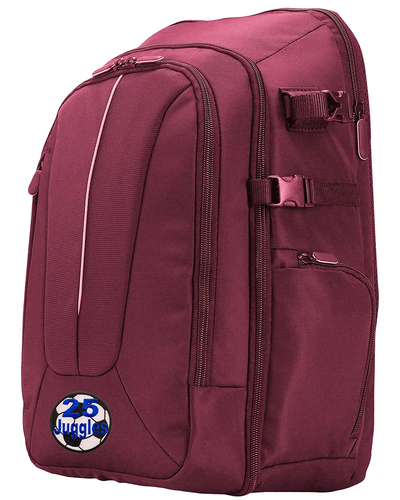 25 Juggles Soccer Award Patch (3.0″) on Backpack