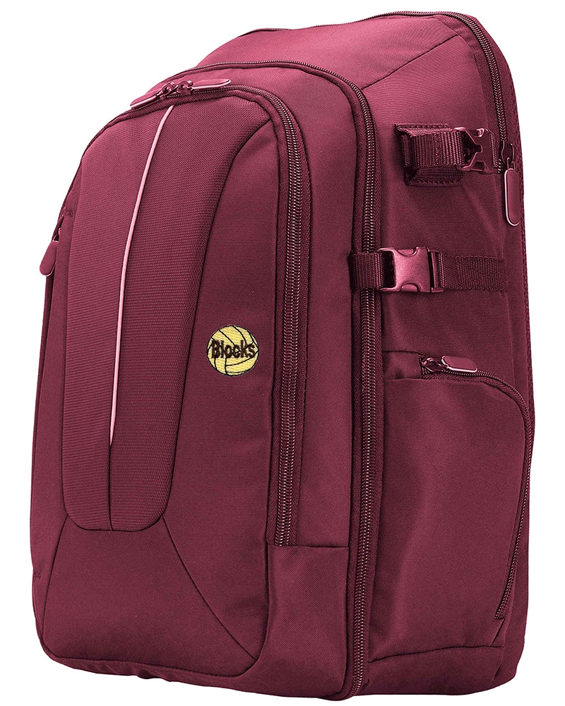 Blocks Volleyball Award Patch on Backpack