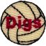 Digs Volleyball Award Patch